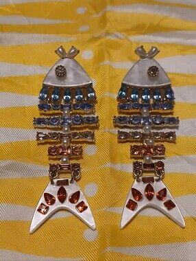 SUGARFIX Colorful Statement Drop Earrings - Fish Deaign